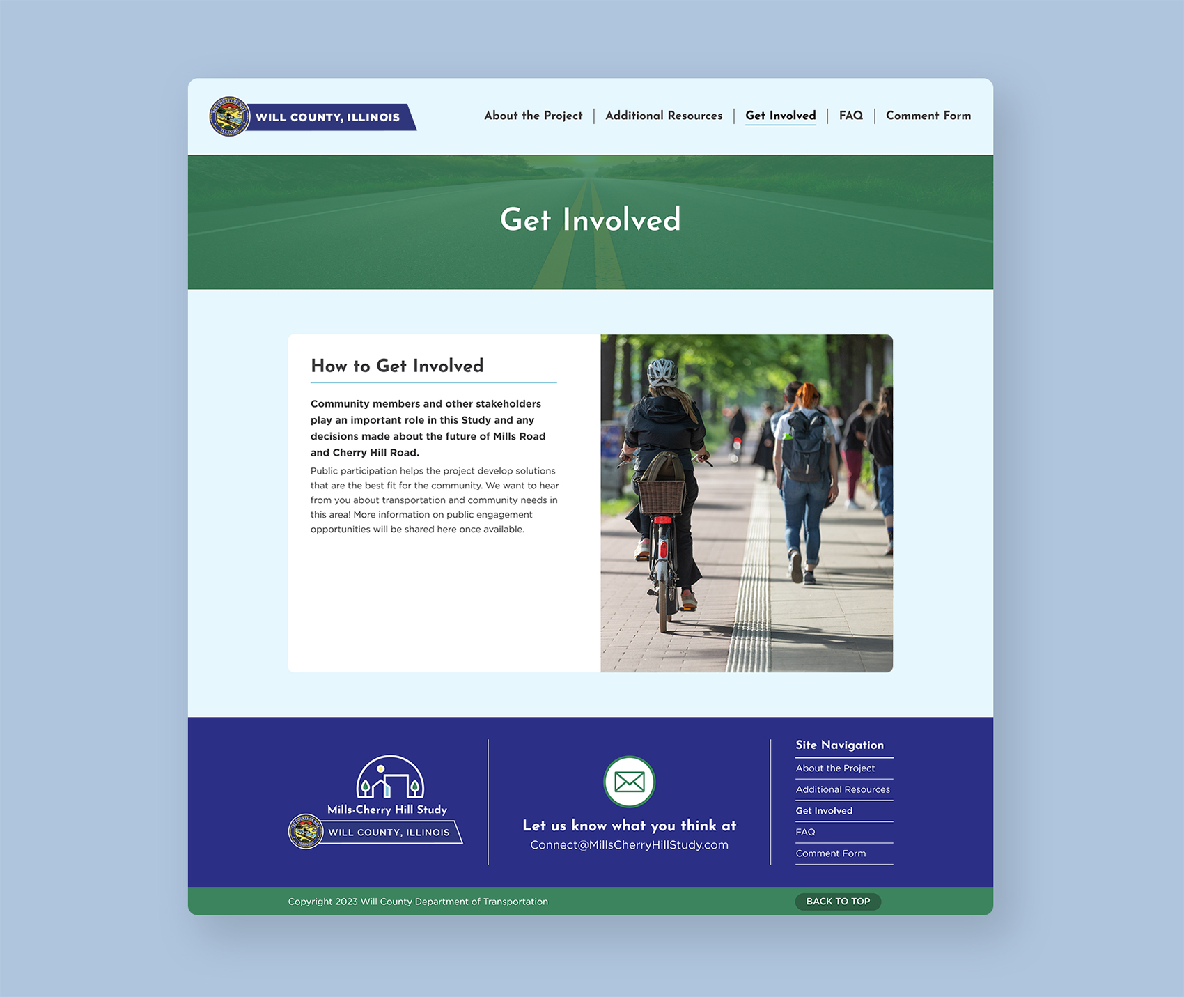 Mills-Cherry Hill Project Website Design Get Involved Sarah Eno